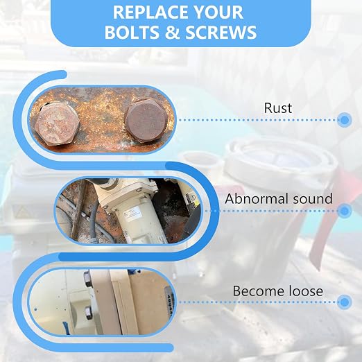 Pool Pump Bolt Kit Replacement for All Pentair Whisperflo Pool and Spa Parts, Seal Plate kit Includes Motor Bolts, Seal Plate Bolts，Impeller Screw Washer and Diffuser Screws