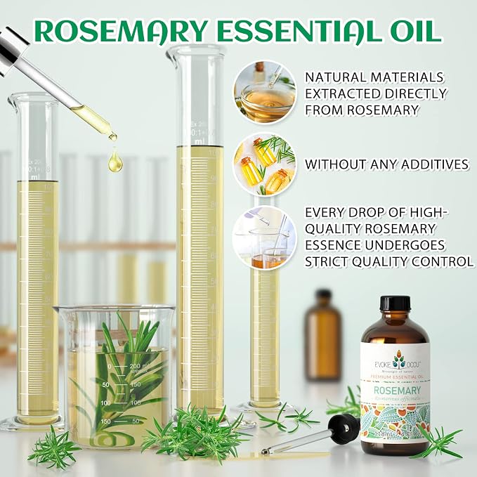 Rosemary Essential Oil Peppermint Essential Oil 4 Oz, Pure Rosemary Oil for Hair Skin Home Diffuser- 4 FL Oz