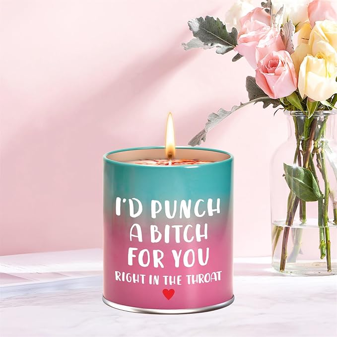 Scented Candle Birthday Gifts for Women - Valentines Galentines Day Gifts for Her Girlfriend Mothers Day Christmas Stocking Stuffers for Sister Friendship Funny ldeas White Elephant