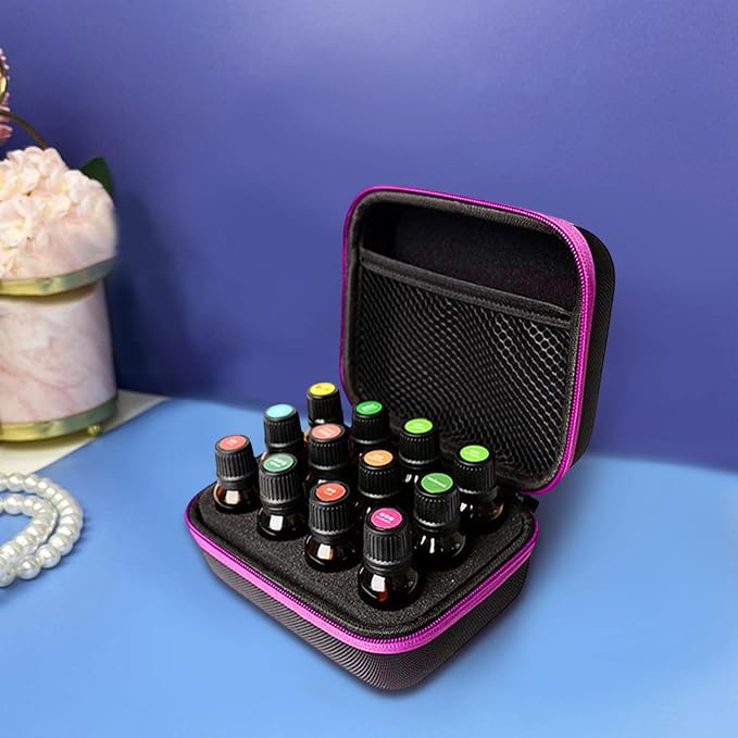 Bag for 15ml Bottles with 12 Compartments, Foam Insert Design, Waterproof and Shock Resistant