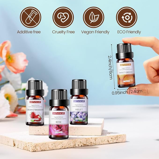 Nuanchu 108 Pcs Essential Oil Set for Humidifiers and Diffusers 10ml Fragrance Aromatherapy Oils Kits Fruity Candle Making Supplies for Soap Making Scents Summer Home Skin Care DIY Massage Laundry