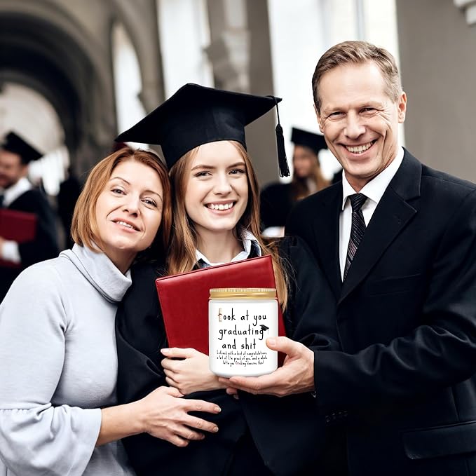 Graduation Gifts, 2026 Funny Graduation Gift for Her Him, Best Grad High School College Congratulations Masters PhD Degree Nurse - Lavender Scented Candles