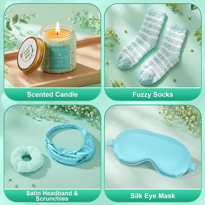 11 Pcs Birthday Gift for Women Mother Gifts Set Spa Gift Baskets for Women Get Well Care Package for Mom Her Wife Friend