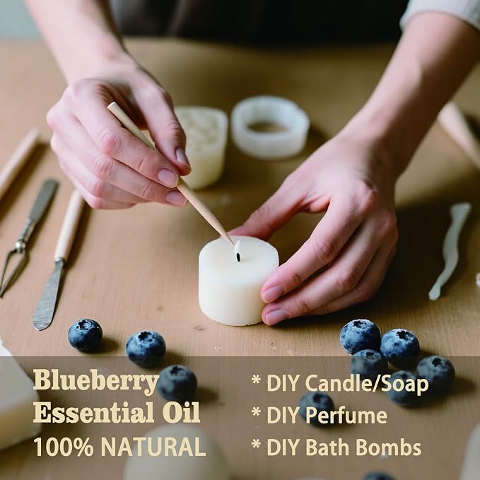 Blueberry Essential Oil – Blueberry Fragrance Oil for Diffuser, Humidifier, DIY Candle, Soap, Sweet Fruity Scent, Home, Gift Ready – MLYNKL (4.33 fl oz / 130ml)