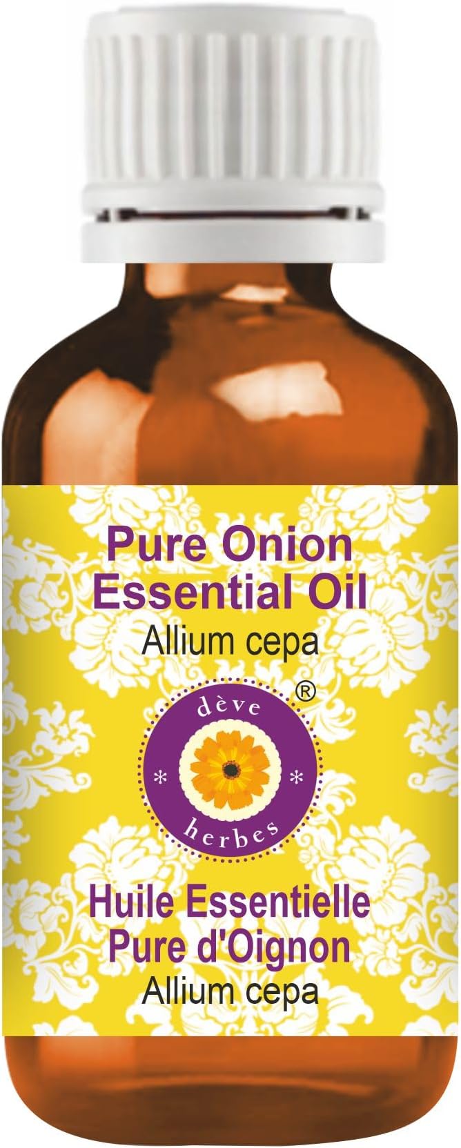 Deve Herbes Pure Onion Essential Oil (Allium cepa) Steam Distilled 2ml (0.06 oz)
