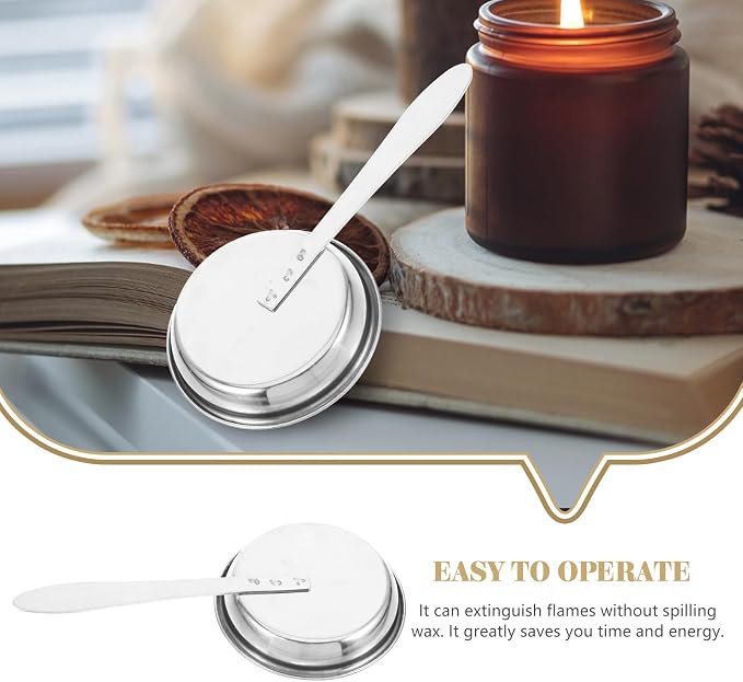 VOSAREA Candle Stopper Candle Snuffer Extinguisher with Long Handle Portable Candle Putter Candle Put Out Tool Candle Flame Snuffer for Candle Lovers Candle Supplies