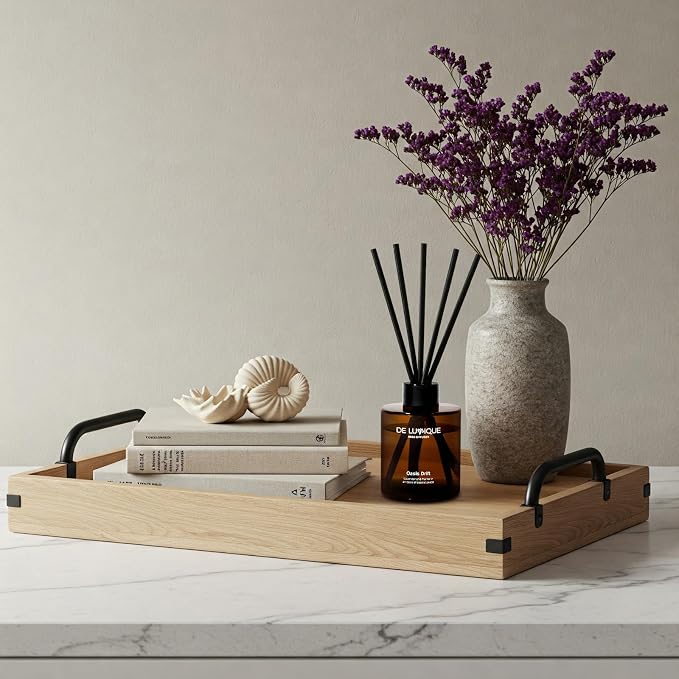 Oasis Drift Scent Luxury Reed Diffuser – Home Fragrance Diffuser with Lavender, Marine, and Watermelon – Long-Lasting Scent for Bathroom, Bedroom, or Living Room – 150ml