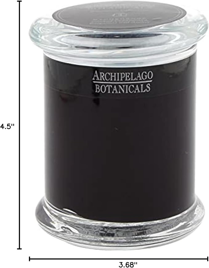 Archipelago Botanicals Stonehenge Glass Jar Candle, Cedarwood, Citrus Bergamot and Amber Scent, Lead-Free Candle Wicks, Burns Approx. 60 Hours (8.6 oz)