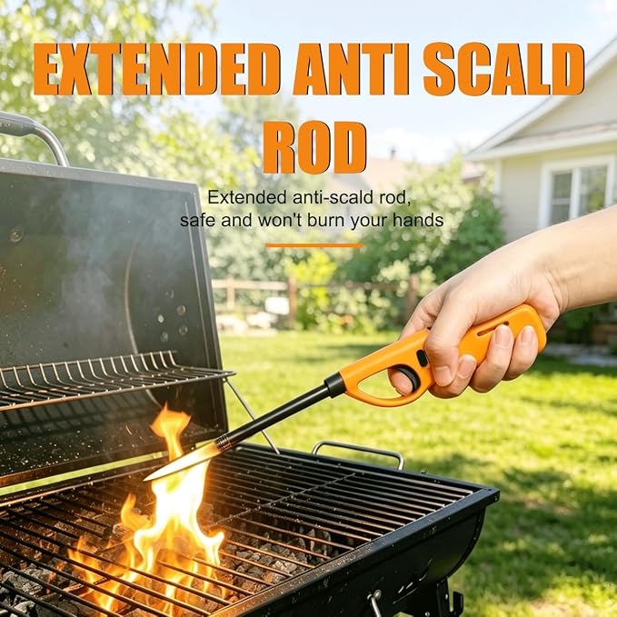 Butane Lighter, 4pcs Refillable Lighter for BBQ Candle(No Butane Inside)