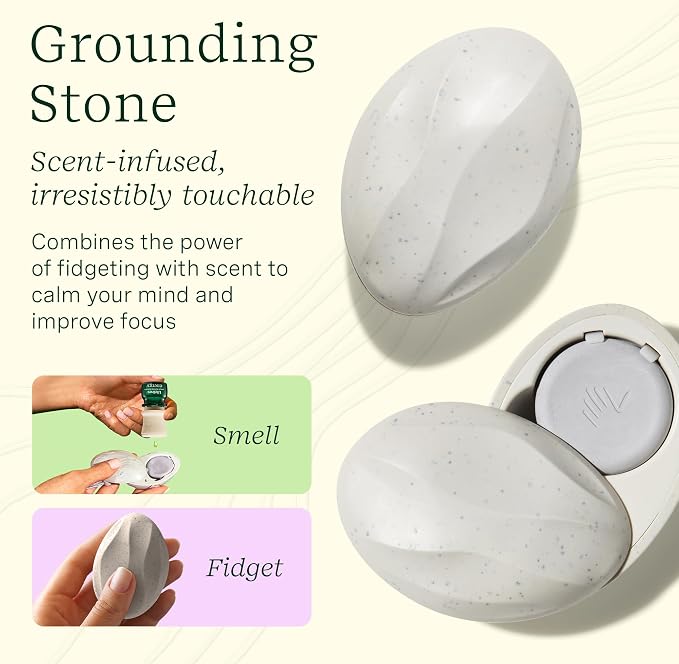 Lifelines Sensory Immersion Gift Set - Includes Everyday Aromatherapy Diffuser, Fidget Grounding Stone & 2 Essential Oil Blends - Unique Sensory Gifts for Women & Men