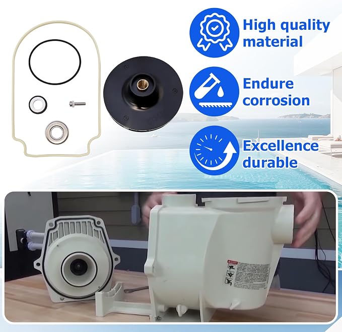 073130 Pump Impeller 2 HP with Impeller Repair Kit Fit for Pentair WhisperFlo WF-8 WFE-8 WFK-8 WFDS-8 WF-30 WFE-30 WFDS-30 1000 Series Pump
