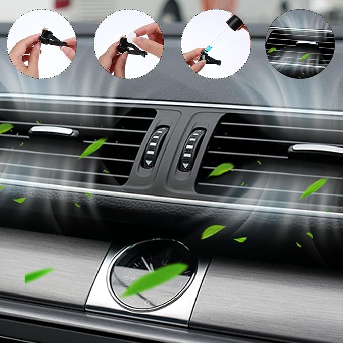 Gjinxi 100 Pcs Car Air Freshener Refill Felt Pads, 16 mm Unscented Essential Oil Perfumes Refill Pads Car Air Vent Clip Replacement Pads for Home, Car Use