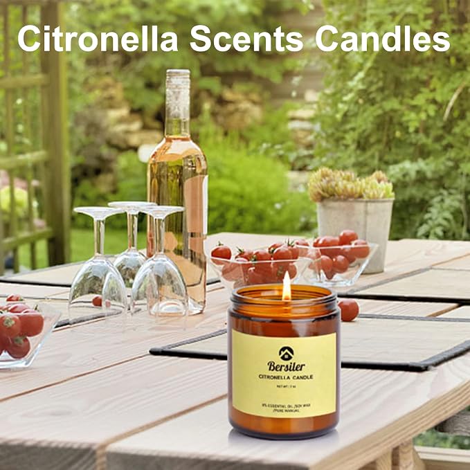 Aromatherapy Candles, Scented Candles, 7 OZ Lemongrass Citronella Candles, Stress Relief and Relax for Home & Bedroom Gift for Women Birthday Christmas, Soy Wax Candle