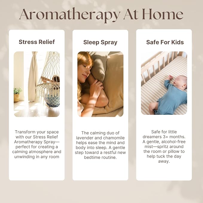 Stress Relief Pillow Spray, Lavander & Chamomile 100% Natural 2.0 Oz. Spray, Aromatherapy, Gifts for Her, Birthday Gifts, Gift Ideas, New Mom Gifts