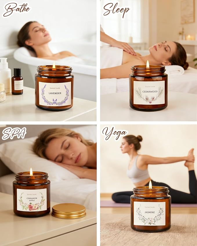 Scented Candles Set for Women Gifts, Soy Wax Candle 10 Pack, Long Lasting Aromatherapy Candles for Home, Birthday, Mother’s Day, Thanksgiving & Holidays