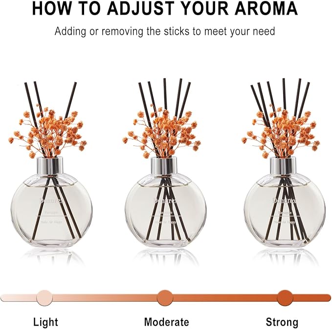 Flower Reed Diffuser Set 5.07oz Pineapple Scent Diffuser with Sticks Home Fragrance Reed Diffuser for Bathroom Shelf Decor