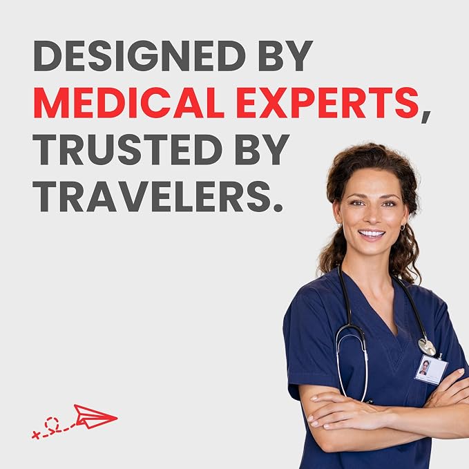 Essential Travel Medicine Kit, OTC Travel Medication, TSA Approved (Weekender | 16 Tablets)