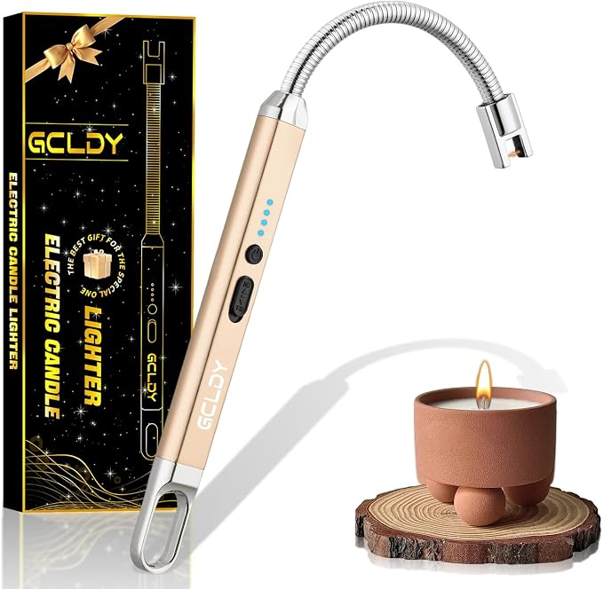 Electric Candle Lighter, Best Stocking Stuffers 2025 for Women Men Adults, Birthday Gift for Women Wife Mom Sister Nana Men, Long Rechargeable Lighter for Candle Grill Home Kitchen BBQ Camping