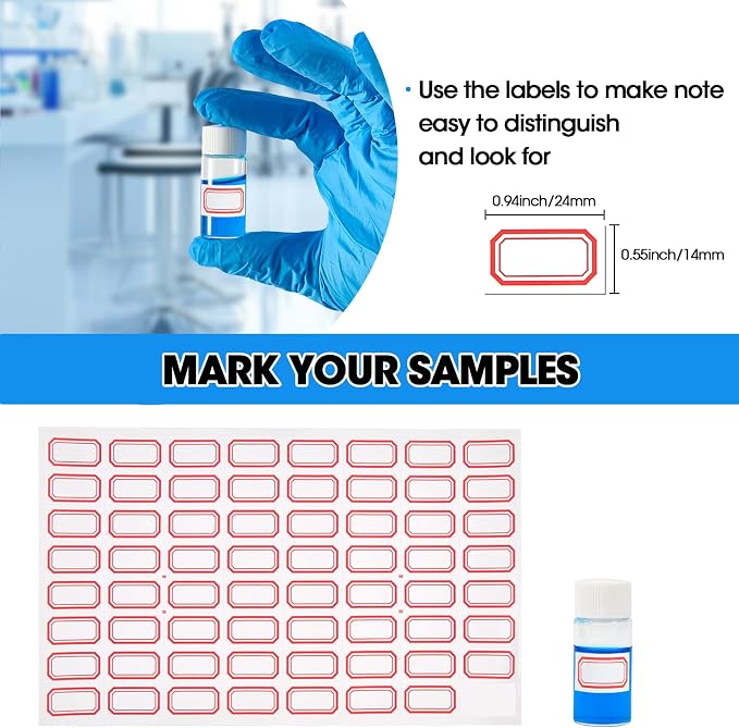 10ml Clear Glass Vials with Screw Caps and Plastic Stoppers, Small Liquid Sample Vial, Leak-Proof Vial, 12PCS(White Cap)