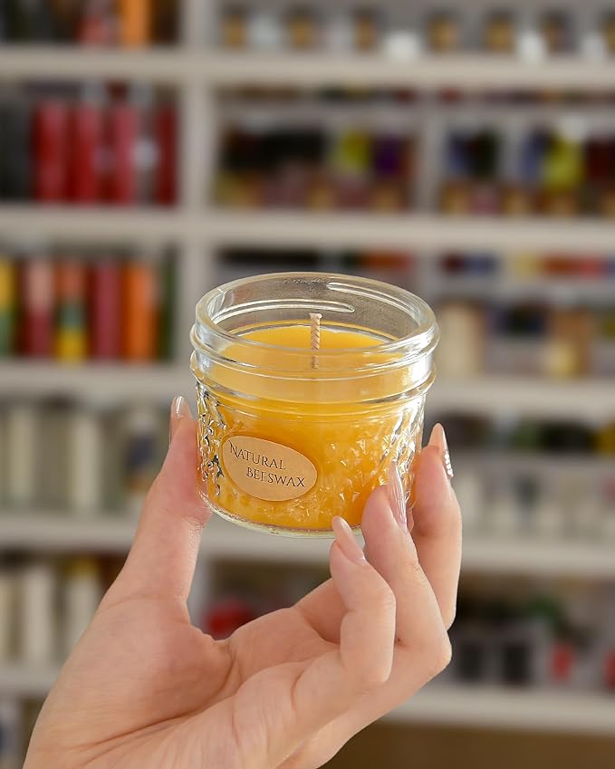 DEYBBY 3 Pack Beeswax Jar Candles Set - Beeswax Candles Gift, Each18 Hrs Burn - Handpour Bees Wax Candle for Home Decor Bath Relaxation Housewarming Gift with Natural Scent