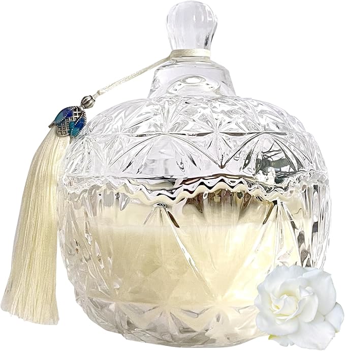 Gardenia Candle, 7oz Jar Scented Candles Gift for Women, Home Decor | Long Burning,Clean Soy Wax Jar Candle,Home Fragrance,Aroma,Thoughtful Gift for Holiday,Birthday,Mother's Day,Housewarming