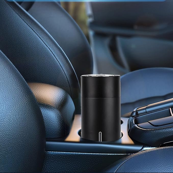 Car Diffuser Usb Mini Humidifier,Usb 3 Gears Adjustable Automatic Induction Portable therapy Humidifier With Colorful Light (Gray)