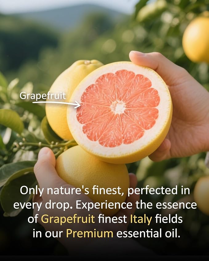 Grapefruit Essential Oil 4 Fl Oz (120ml), 100% Natural & Undiluted, Bright Citrus Scent for Diffusers, DIY Soap, Candles & Bath Bombs, Large Value Bottle for Everyday Aromatherapy