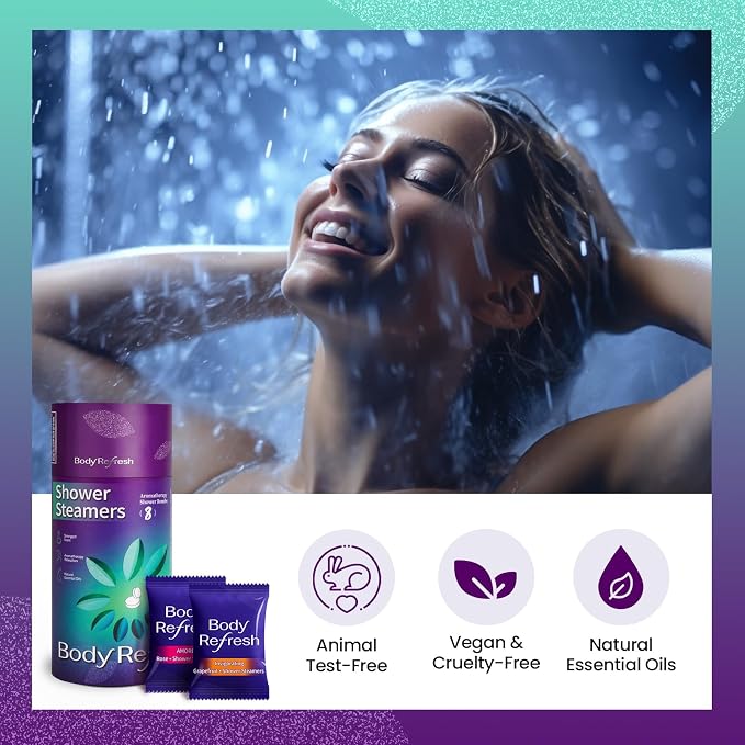 Shower Steamers Aromatherapy 8 Pack - Shower Bombs with Natural Essential Oils, Gifts for Women Mom Wife Men, Birthday Gifts for Women,Self Care, Relaxation, Home Spa, Travel Essentials