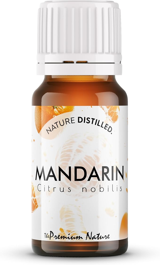 Organic Mandarin Green Essential Oil | 100% Pure & Natural Citrus reticulata Peel Oil with Soft Sweet Citrus Aroma | for Diffuser, Candle Making & DIY Aromatherapy Blends, 0.34 fl oz