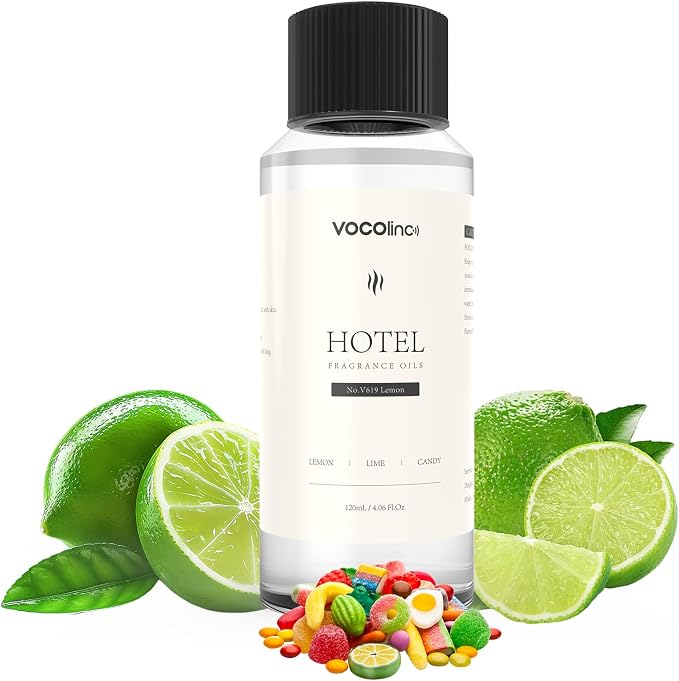 VOCOlinc Hotel Collection Diffuser Oil - Lemon - Inspired by Luxury Five Star Hotel Lobby Scent Oil for Waterless Oil Diffusers, Luxurious Scents of Lemon, Lime, and Candy (4.06 OZ)