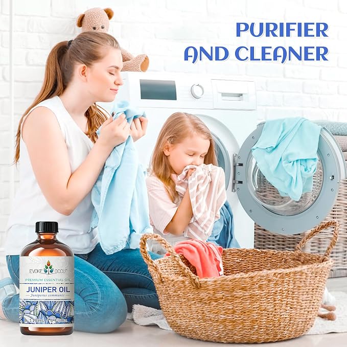 EVOKE OCCU Juniper Berry Essential Oil for Relaxation Clean Massage, Add to Diffuser and lotions - 4 Fl Oz