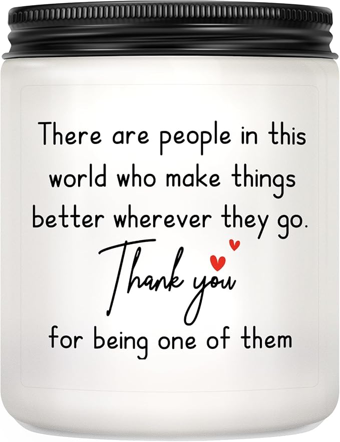 KLL Thank You Gifts for Women - Inspirational Birthday Gift for Women, Thank You Appreciation Gifts for Coworkers Friend Teachers Nurses Boss Employees - Lavender Scented Candle