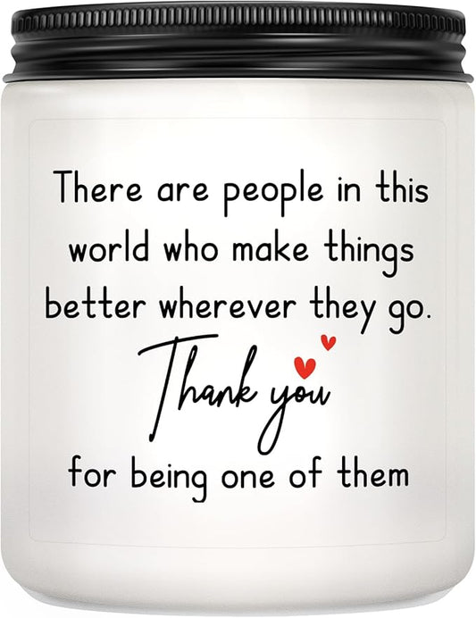 KLL Thank You Gifts for Women - Inspirational Birthday Gift for Women, Thank You Appreciation Gifts for Coworkers Friend Teachers Nurses Boss Employees - Lavender Scented Candle