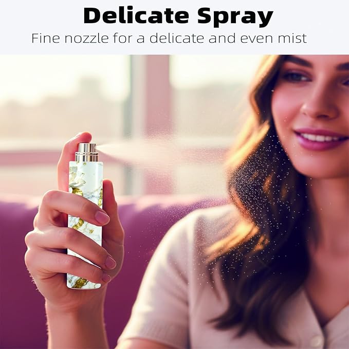 5ml Perfume Atomiser Refillable Bottles Portable Mini Spray Travel Bottle Easy to Refill Empty Atomizer Bottle for Purse Handbag Pocket Luggage,Bright Color (Bohemian pattern 1)