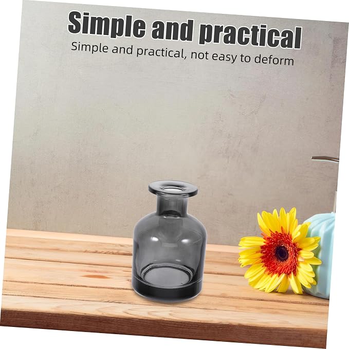 COLLBATH 2pcs Glass Reed Diffuser Bottles for Scent Diffuser Only Refillable Essential Oil Holders Home Office Decorative Fragrance Containers
