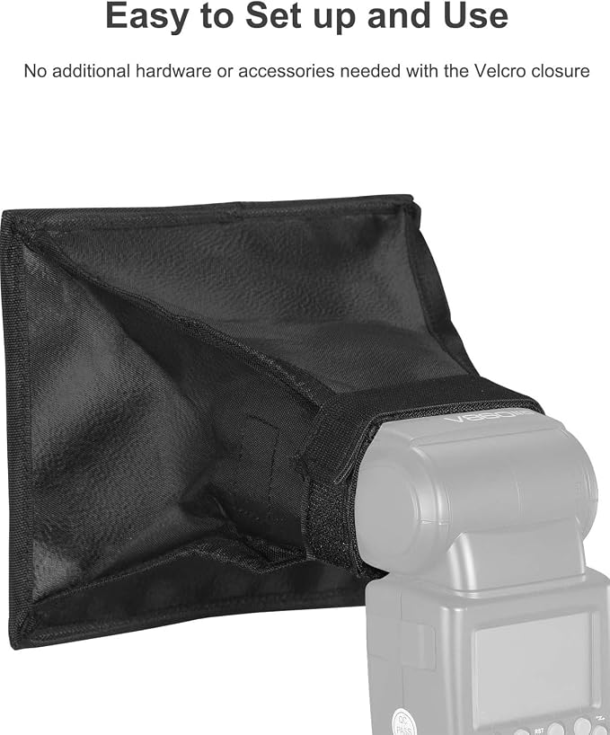 6x7 Mini Flash Diffuser Light Softbox | Universal Collapsible Mini On-Flash Softbox with Storage Pouch for Canon Nikon Sony Godox NEEWER Camera Flash and Speedlights