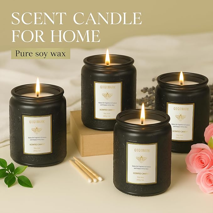 Candles for Men Gift Set, 6 Pack Masculine Scented Soy Candles, 300 Hour Long Lasting Aromatherapy Candle Set, Luxury Home Fragrance Gifts for Men, Dad, Husband, Birthday, Fathers Day
