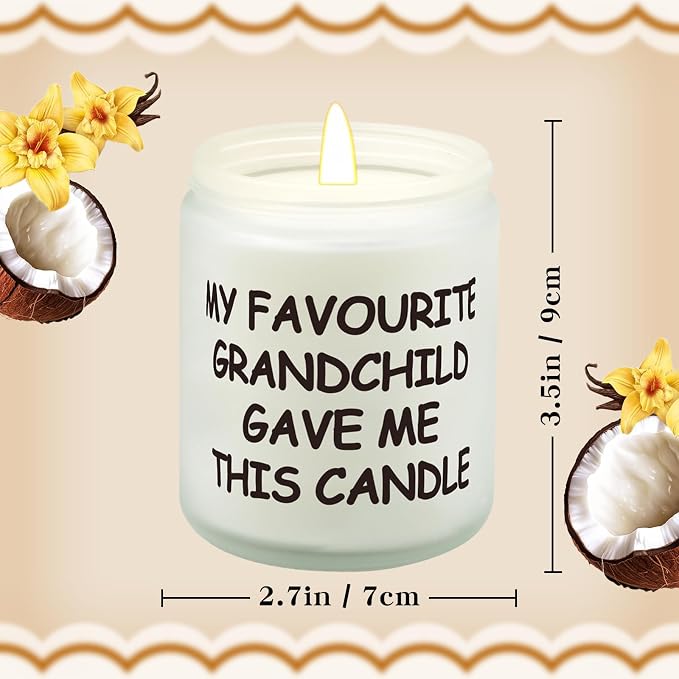 Lihome Mothers Day Gifts for Grandma, Funny Mother's Day, Birthday, Fathers Day, Thanksgiving, Christmas Gifts, Vanilla Coconut Candles