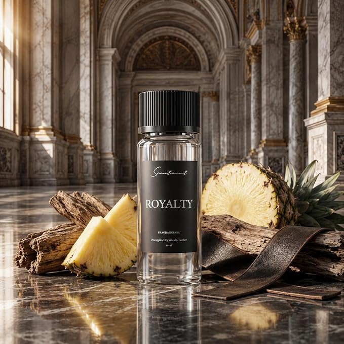 Scentiment Royalty Diffuser Oil - Premium Hotel Scent with Notes of Musk, Oakmoss, Amber, & Vanilla Home Scent, Aromatherapy Fragrance Oil Diffuser Refill - 4.06 fl oz (120 mL)