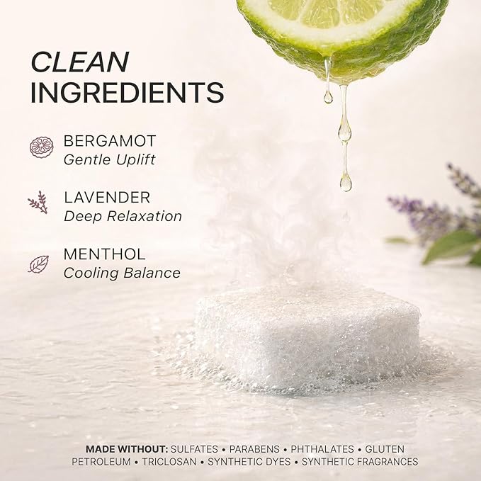 Lavender Shower Steamers Aromatherapy – USA Made with Bergamot Essential Oil, Relaxation Gifts for Women & Men, Self Care Spa Day Essentials, Stress Relief & Relaxing Calming Pamper Gifts