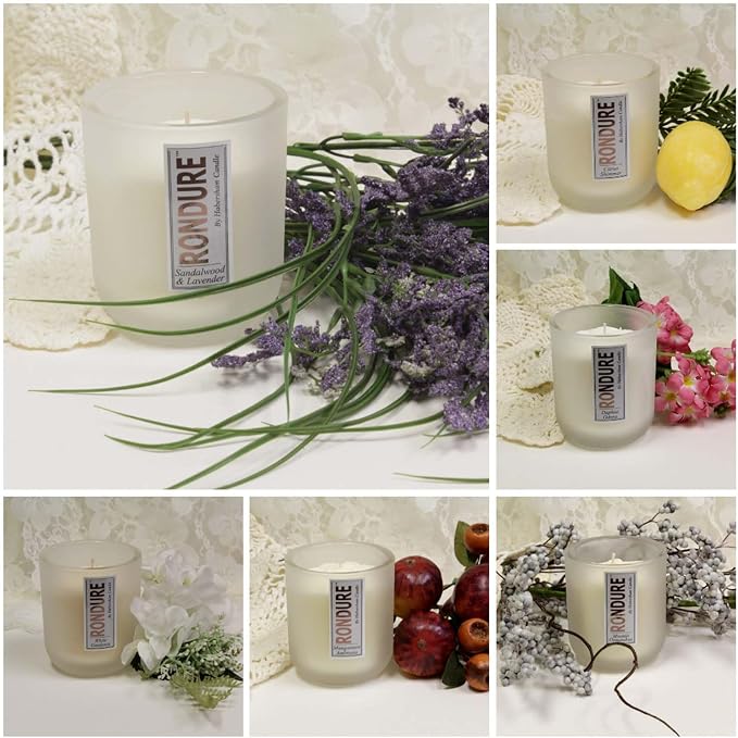 Habersham Rondure Candle – Sandalwood & Lavender Scented Candle, Up to 55 Hours Burn Time, Authentic and Long Lasting Fragrance, Soy Blend Wax, 9.5 oz Glass Jar Candle