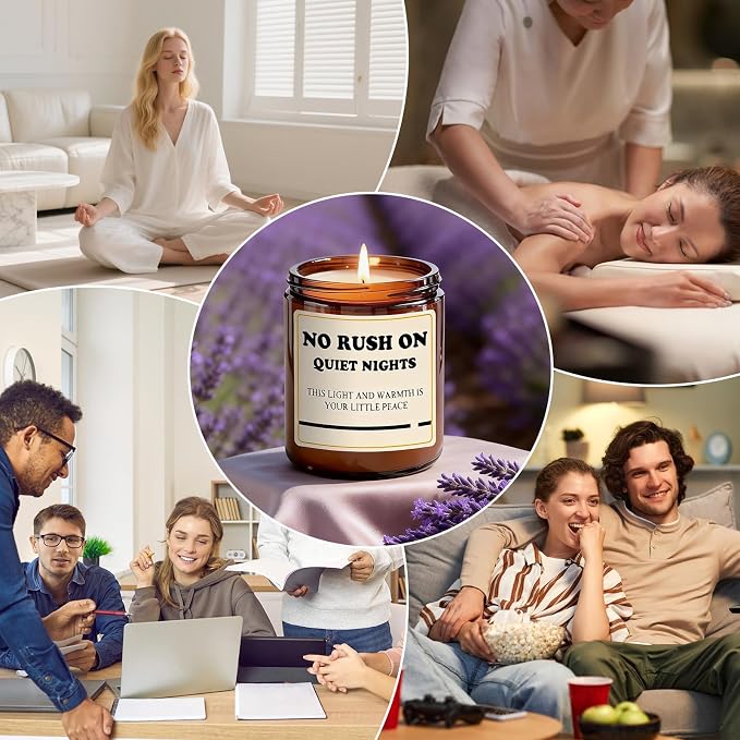Lavender Candle Gifts for Women - 7oz Home Scented Soy Candle for Relaxation - Lavender Aromatherapy Candle for Stress Relief - Clean Burning, Long Lasting 50 Hours, Mothers Gift for Birthday for Mom