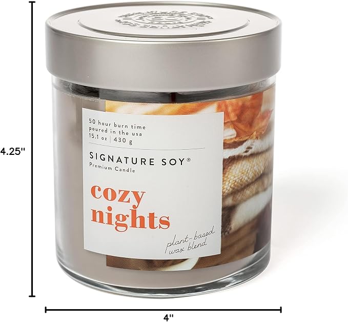 Signature Soy Lidded Cozy Nights Scented Candle Large Jar