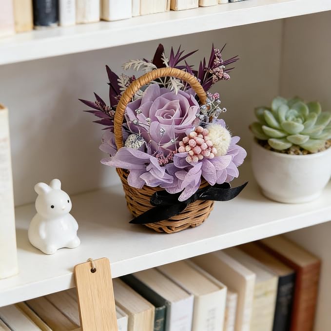 Small Bouquet Car Air Freshener Vent Clips Mini Fresh Flower Bouquet Air Conditioning Outlet Perfume Clip Decoration Essential Oil Diffuser Vent Clip Auto Interior Accessories for Car Decor