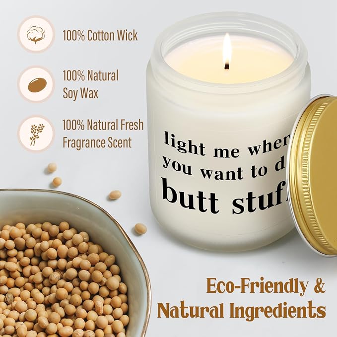 Funny Gifts for Men Women, Valentines Day Gifts for Him Boyfriend Her Girlfriend Husband Wife, Anniversary Birthday Christmas Love You Miss You Romantic Candle Gift for Couple Fiance Guy