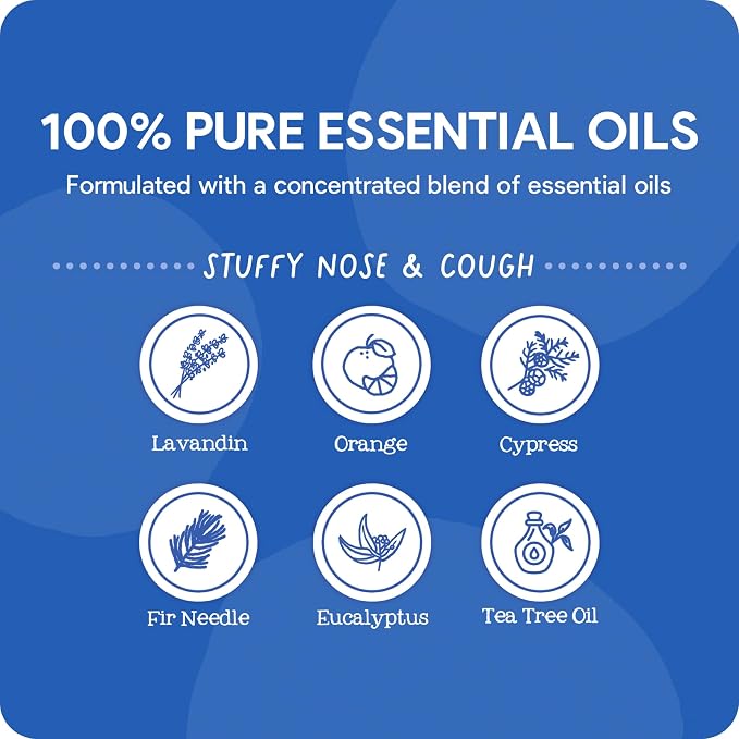 Oilogic Baby Stuffy Nose & Cough Power Bundle with Vapor Bath Relief & Epsom Salt Soak - Baby Bath Essentials - Made with Blended Essential Oils