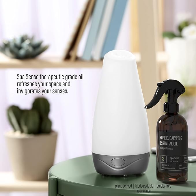 Spa Sense Pure Eucalyptus Oil Shower Mist and Steam Room Spray - Room Spray and Eucalyptus Spray for Shower - Premium Aromatherapy Essential Oil Spray - 4 Ounce, 2 Pack