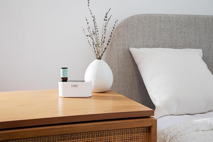 CE CRAFT Waterless Travel Diffuser Gift Set - Rechargeable Diffuser for Aromatherapy - Includes 3 Fragrance Oils - Fragrance Dispenser for Office and Home - Bakery, Black