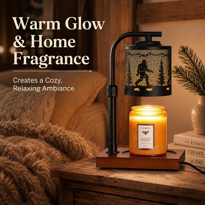 mocosa Candle Warmer Lamp with Adjustable Height Dimmable for New Home Decor Electric Candle Warmer for Jar Candles Birthday Gifts for Women Mom(Bigfoot)