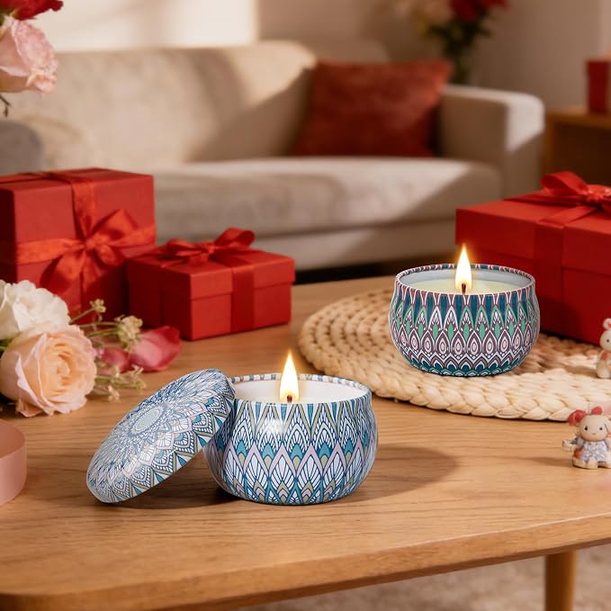 Scented Candles Gift Set, 12 Pack Aromatherapy Candles for Women, Candles for Home Scented, 300H Long Burning, Soy Wax Candle Set, Gifts for Mom Women SPA Birthday Anniversary Stocking Stuffers